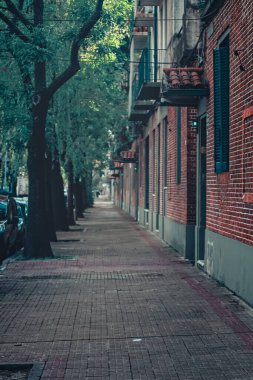 İsveç 'teki Stockholm şehrinin sokak manzarası