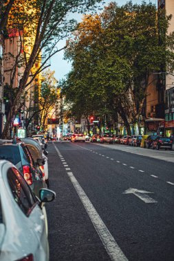 Buenos Aires 'teki sokak manzarası, Arjantin 