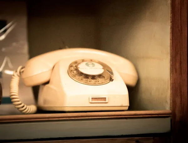 Old Vintage Telephone Table — Stock Photo, Image