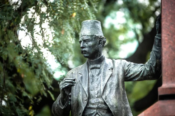 Estátua Homem Parque — Fotografia de Stock