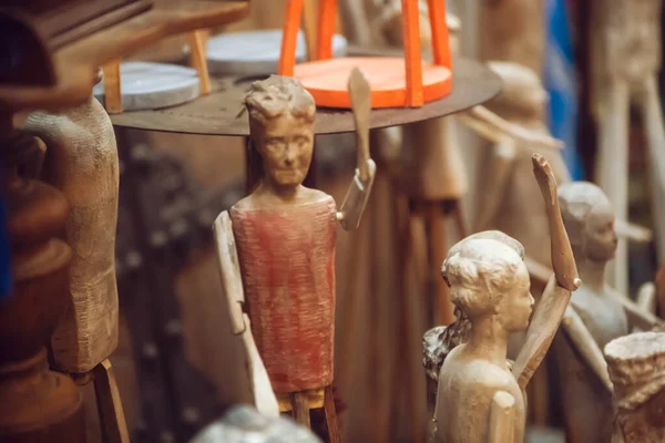 Close View Wooden Figurines — Fotografia de Stock