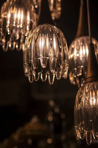 Beautiful Luxury Chandelier Kitchen — Stock Photo, Image