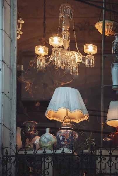Krásný Luxusní Interiér Lampou Lampami — Stock fotografie