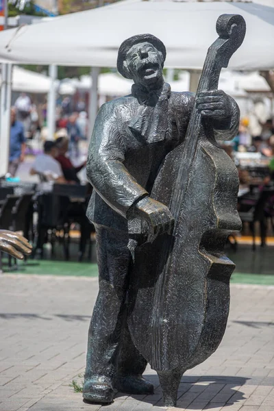 Estatua Hombre Ciudad Capital Del Estado Israel — Foto de Stock