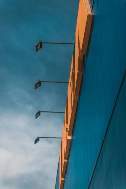 modern blue sky with reflection.