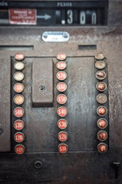 close up view of antique buttons