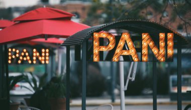 a closeup shot of the light sign