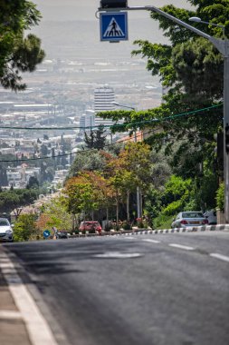 Buenos Aires 'teki güzel caddenin manzarası