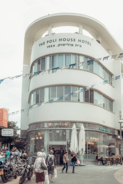 Buenos Aires 'teki güzel caddenin manzarası