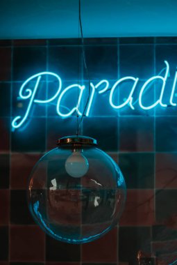 view of neon light sign