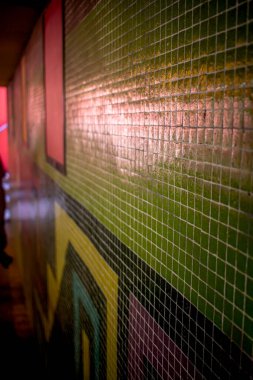 Modern metal ağının soyut arkaplanı, bulanık hareket bulanıklığı