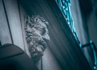 Buenos Aires, Arjantin - 8 Eylül 2019: Buenos Aires 'te süslü cephe.