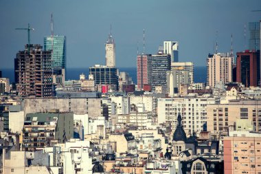 Şehir binalarının havadan görüntüsü