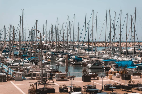 Yachten Und Boote Hafen Des Mittelmeeres Sommer — Stockfoto