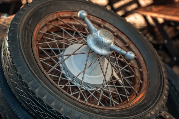Wheel Close Motorcycle Wheels — Stock Fotó