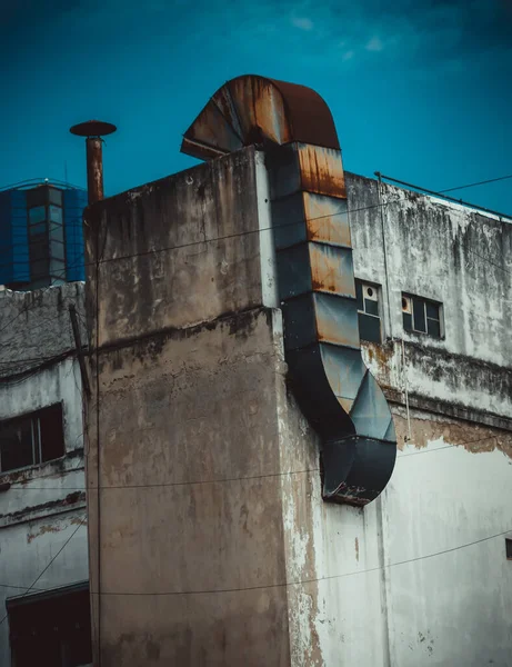 Velho Edifício Fábrica Abandonado — Fotografia de Stock