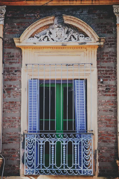 Detalhe Fachada Edifício Histórico Velho — Fotografia de Stock