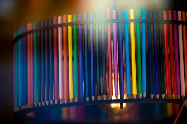 Renk Kalemleri Yakın Çekim Görünümü — Stok fotoğraf