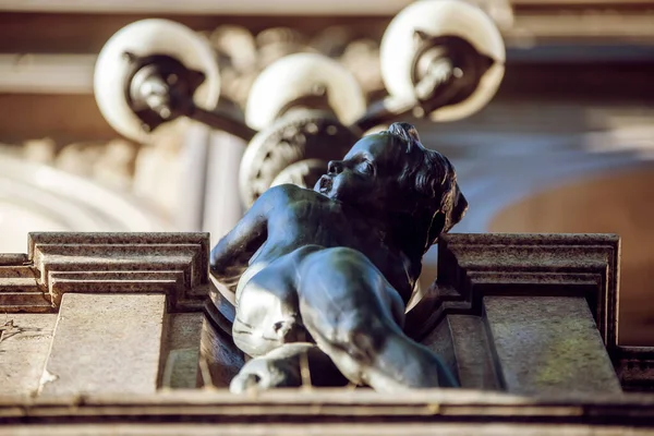 Detalhe Fachada Edifício Histórico Velho — Fotografia de Stock