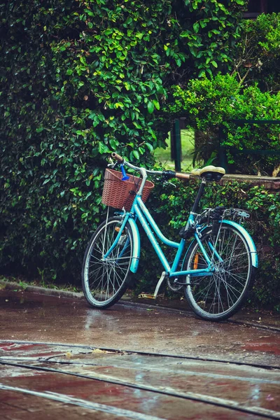 Bicycle City Rainy Day — Foto Stock
