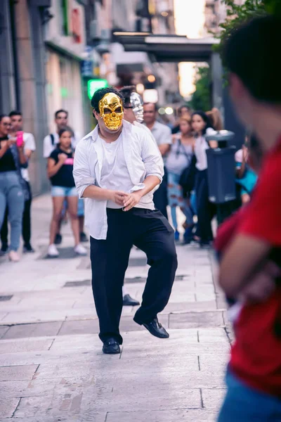 Man Dansen Straat Buenos Aires Argentinië — Stockfoto