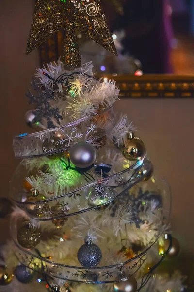 Closeup Tiro Decorações Natal — Fotografia de Stock