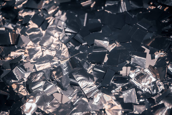 abstract background of shiny foil confetti 