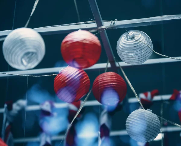 Decorações Natal Rua — Fotografia de Stock