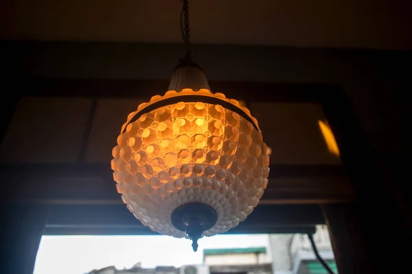 Close Chandelier Ceiling — Stock Photo, Image