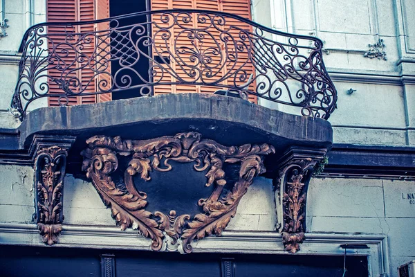 Detalhe Fachada Edifício Histórico Velho — Fotografia de Stock