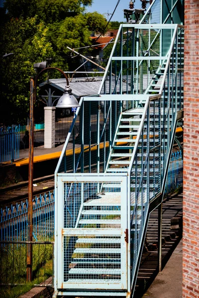 Metal Staircase Railway Station — Stockfoto