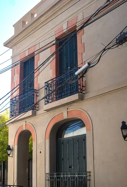 Detalhe Fachada Edifício Histórico Velho — Fotografia de Stock