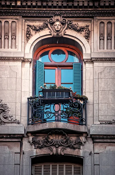 Detalhe Fachada Edifício Histórico Velho — Fotografia de Stock