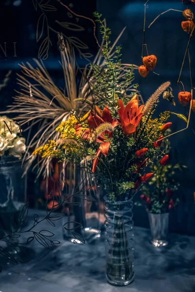 Çiçekli Güzel Sonbahar Kompozisyonu — Stok fotoğraf