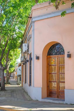 Eski bina ön cephe detayı yakın plan görüntüsü