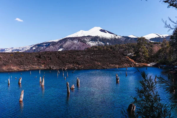 Sjön Och Vulkanen Chile Royaltyfria Stockfoton