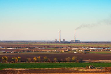 Tütsülenmiş endüstriyel termik santral