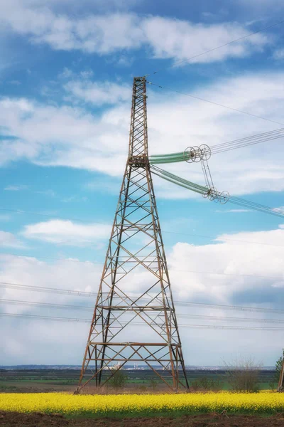 High voltage electric tower on morning time.  sky background. Power Tower