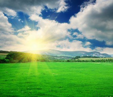 Dağ doğa kompozisyon.