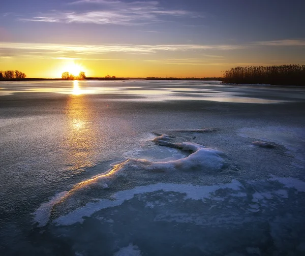 Winter ice landscape.