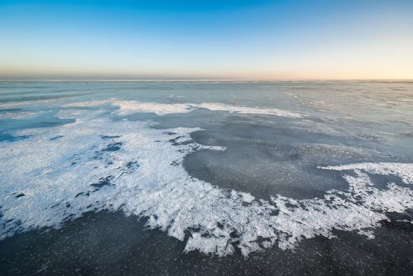 Winter ice landscape. Nature composition.