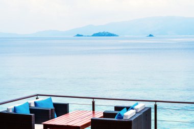 Resort salon oturma güzel Okyanus Manzaralı