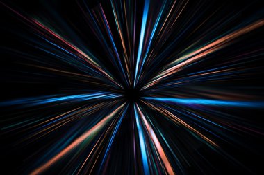 Soyut uzun pozlama, hız çizgileri hareket