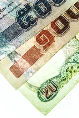 Tay banknot, köşe beyaz arka plan