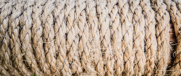Twisted rope texture, panorama — Stock Photo, Image