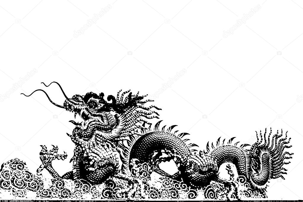 Abstract Chinese dragon graphic