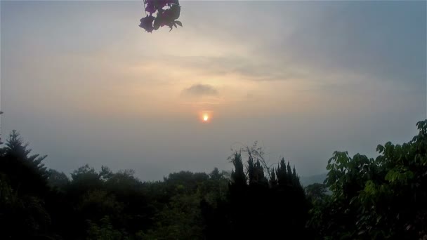 Sunrise Chiang Mai şehri — Stok video