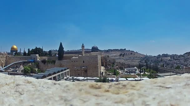 Muro occidental (Muro de los Lamentos) en Jerusalén2 — Vídeos de Stock