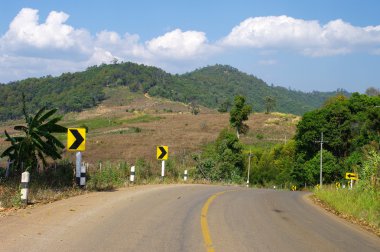 Yol dağlarda. Mae Hong Son il
