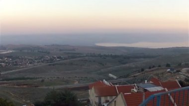 Panoramik Golan Tepeleri ve Celile Denizi